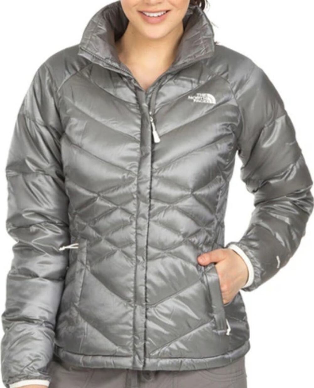 The North Face 550 Aconcagua Jacket Down Puffer Winter Snow Zip Up Pache Gray M